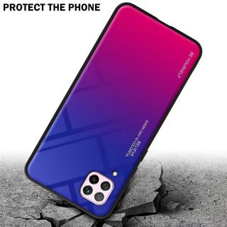 Cadorabo  Housse compatible avec Huawei NOVA 6 SE / P40 LITE / NOVA 7i - Coque de protection bicolore en silicone TPU et dos en verre trempé 