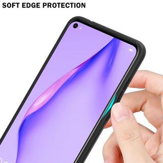 Cadorabo  Housse compatible avec Huawei NOVA 6 SE / P40 LITE / NOVA 7i - Coque de protection bicolore en silicone TPU et dos en verre trempé 