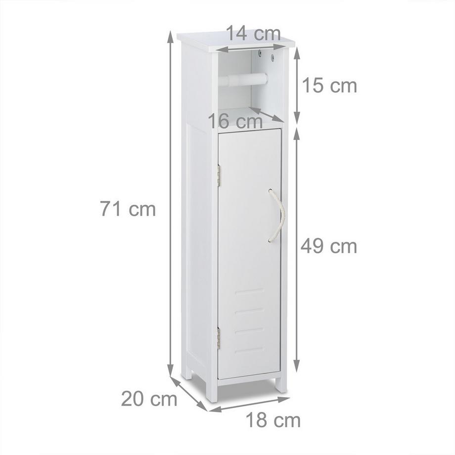 B2X Porte-papier toilette sur pied en blanc  