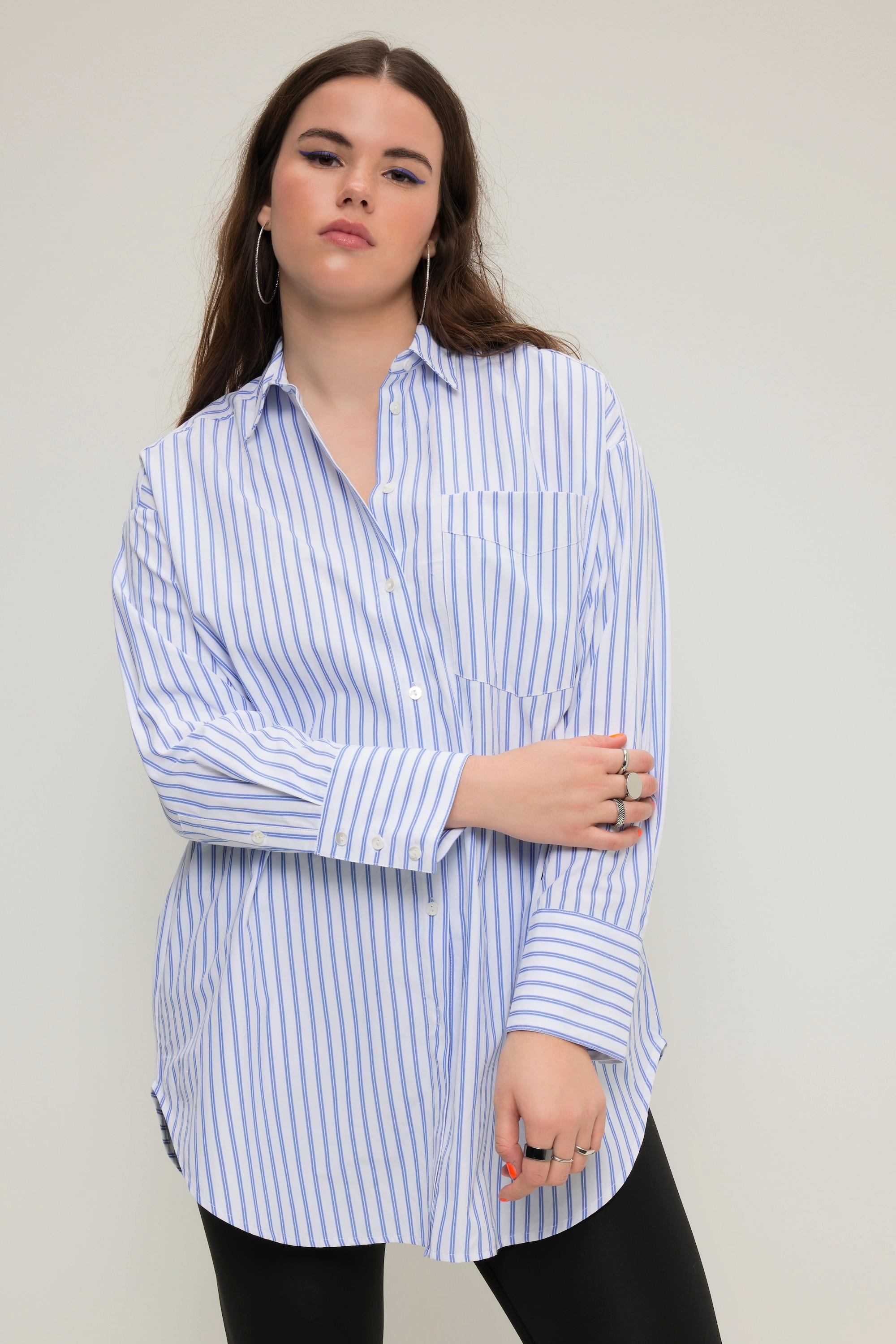 Studio Untold  Chemisier oversized à rayures, col de chemise et manches longues 