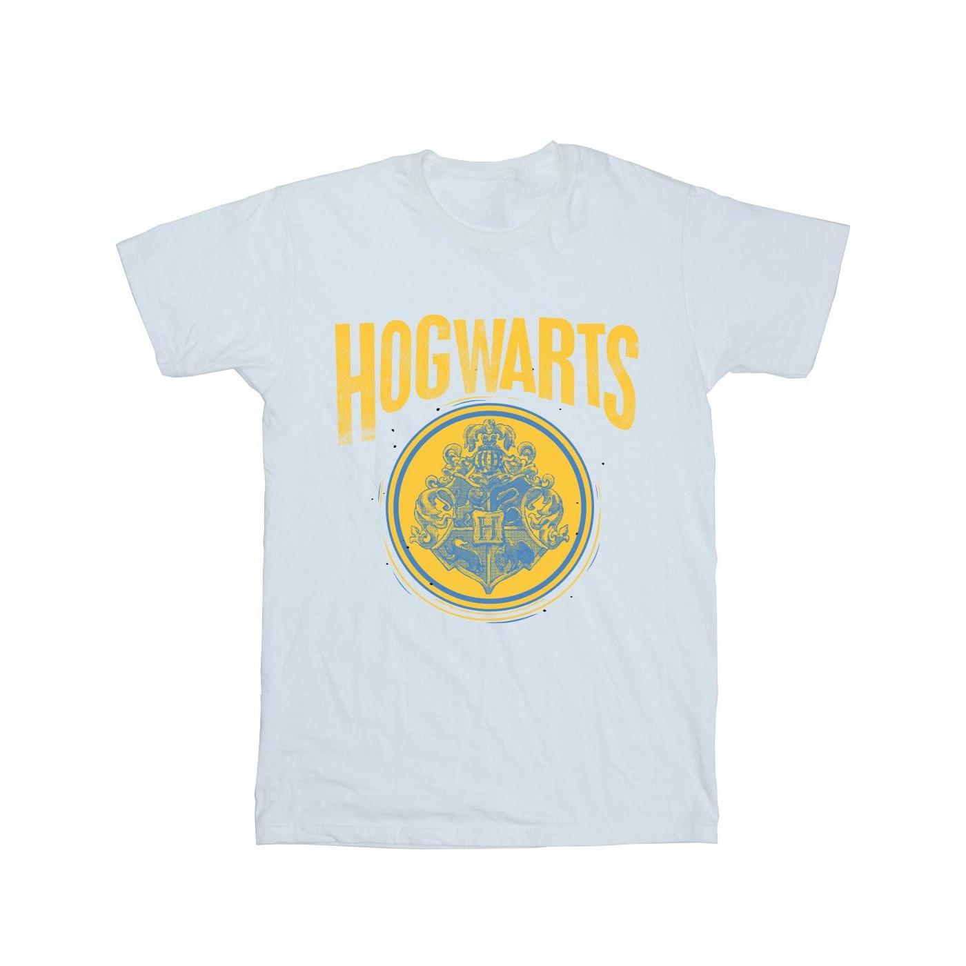 Image of Hogwarts Circle Crest Tshirt Damen Weiss L
