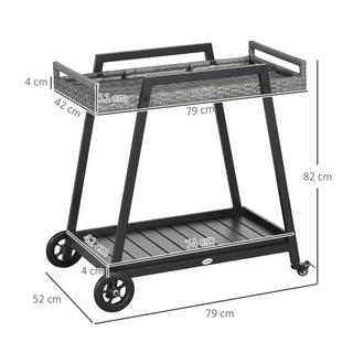 Outsunny Servierwagen Trolley  