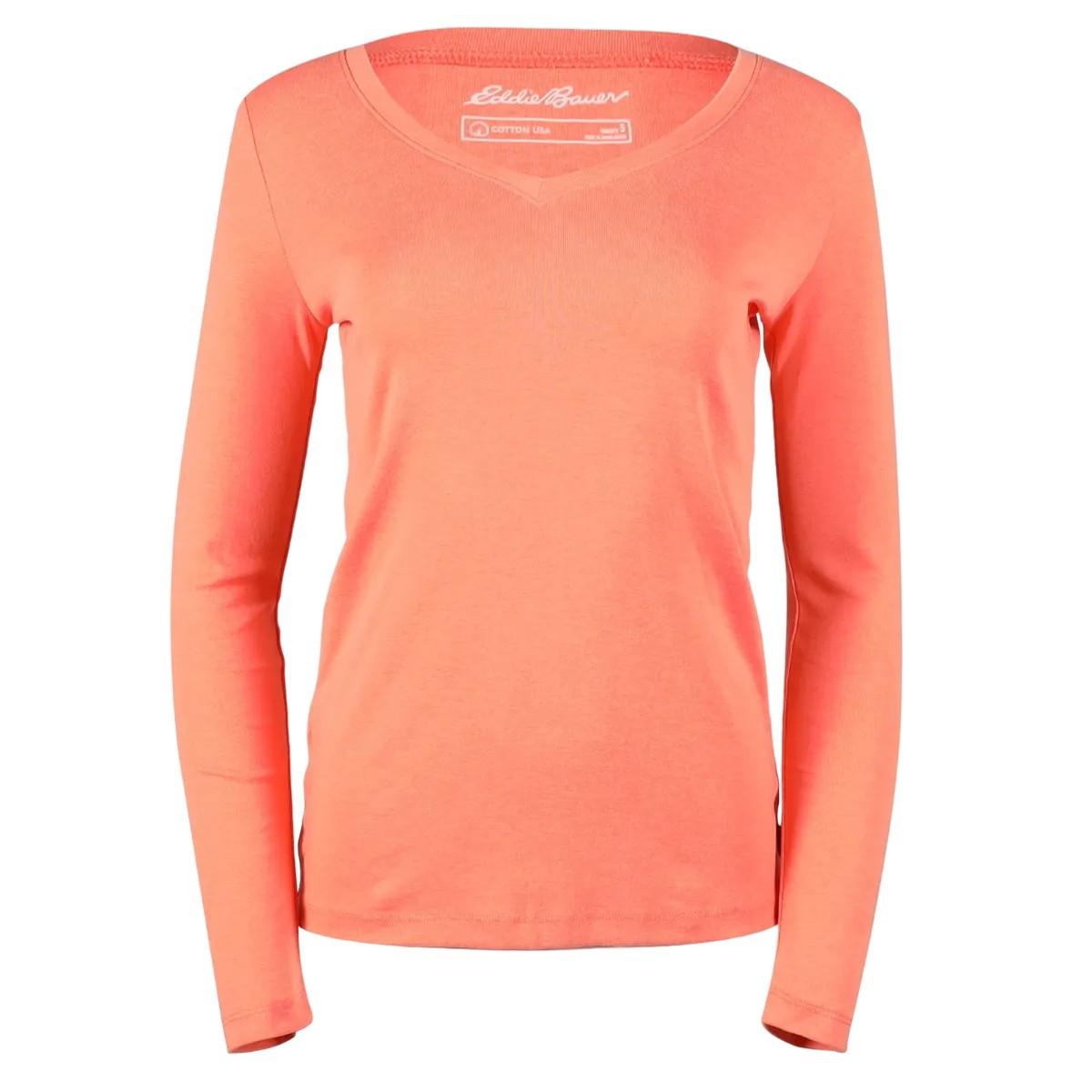 Image of Favorite Tshirt Vausschnitt Langärmlig Damen Altrosa XL