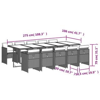 VidaXL Garten essgruppe poly-rattan  