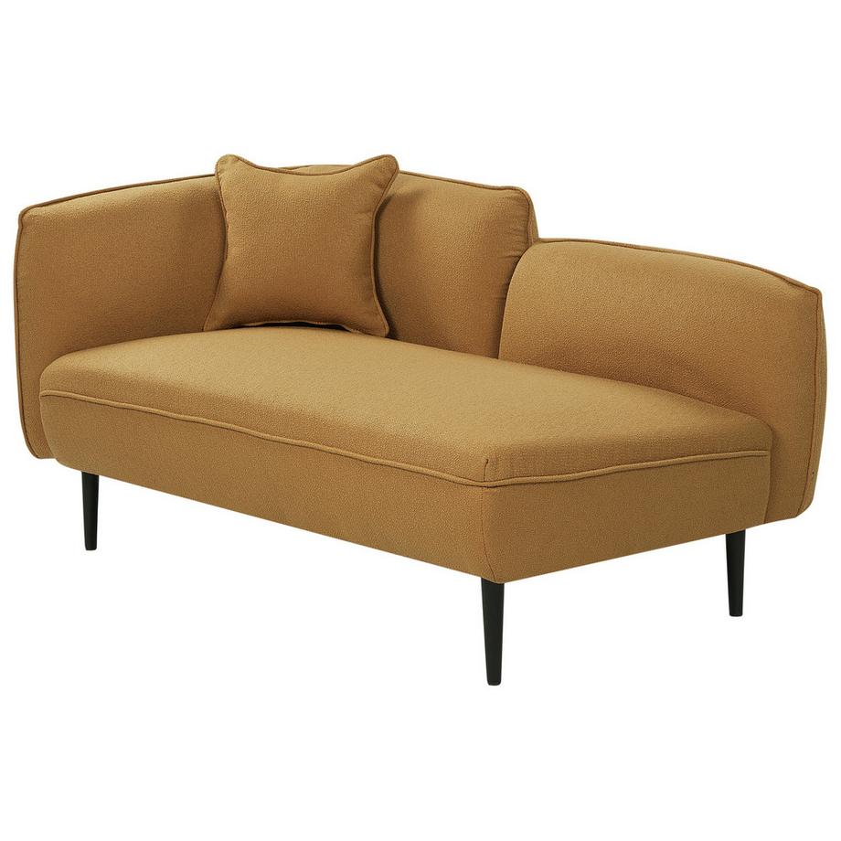 Beliani Linksseitige Chaiselongue aus Bouclé Retro CHEVANNES  