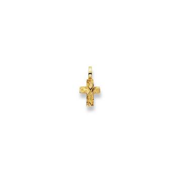 Pendentif croix or jaune 750, 15x8mm