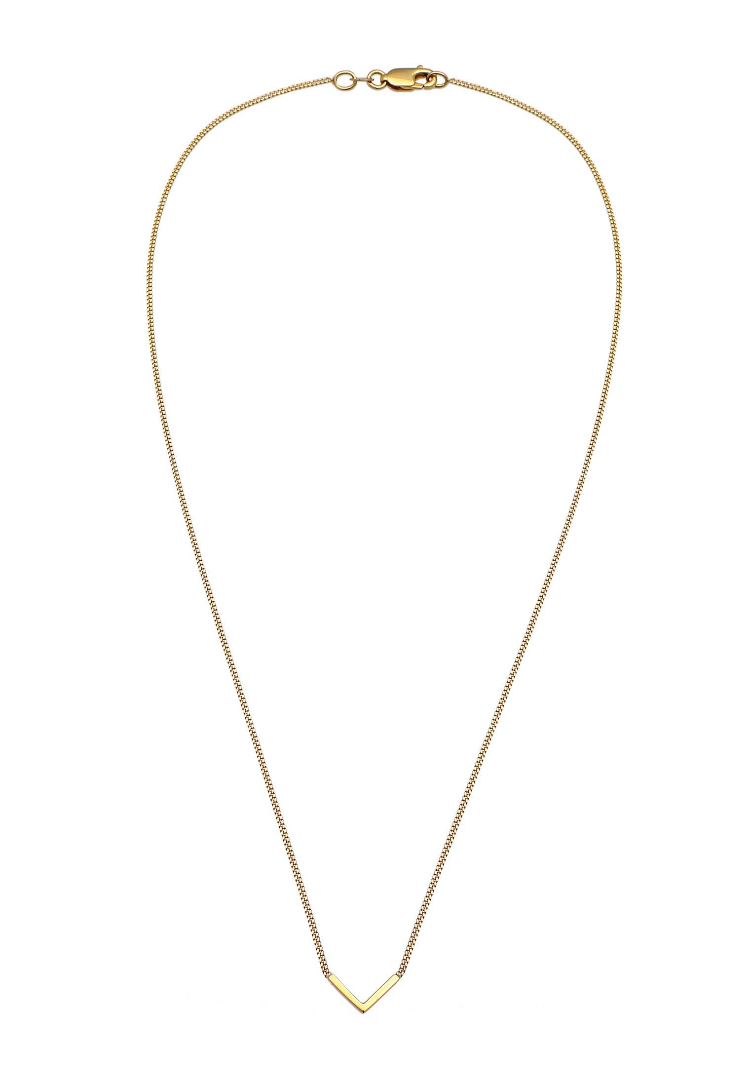 Elli  Halskette V-Kette Geo Minimal 375 Gelbgold 