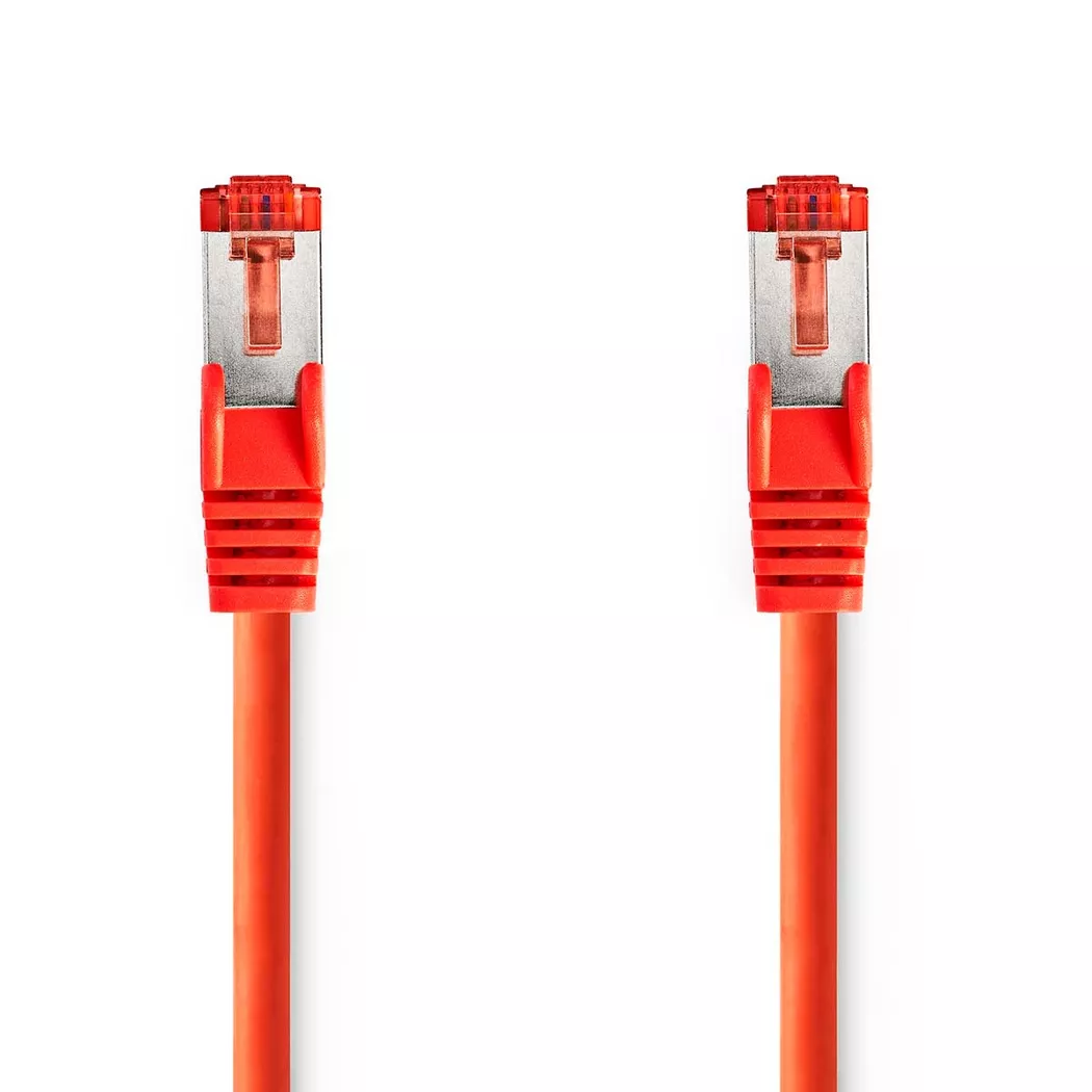 Nedis – Cat6 -Netzwerkkabel | RJ45 männlich S/ftp 2,00 m Runde Lszh Rot Etikett, One Size