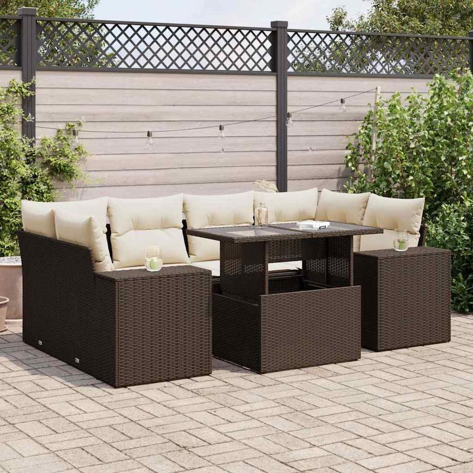 VidaXL set di divani da giardino Polirattan  