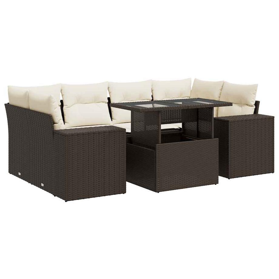 set di divani da giardino Polirattan