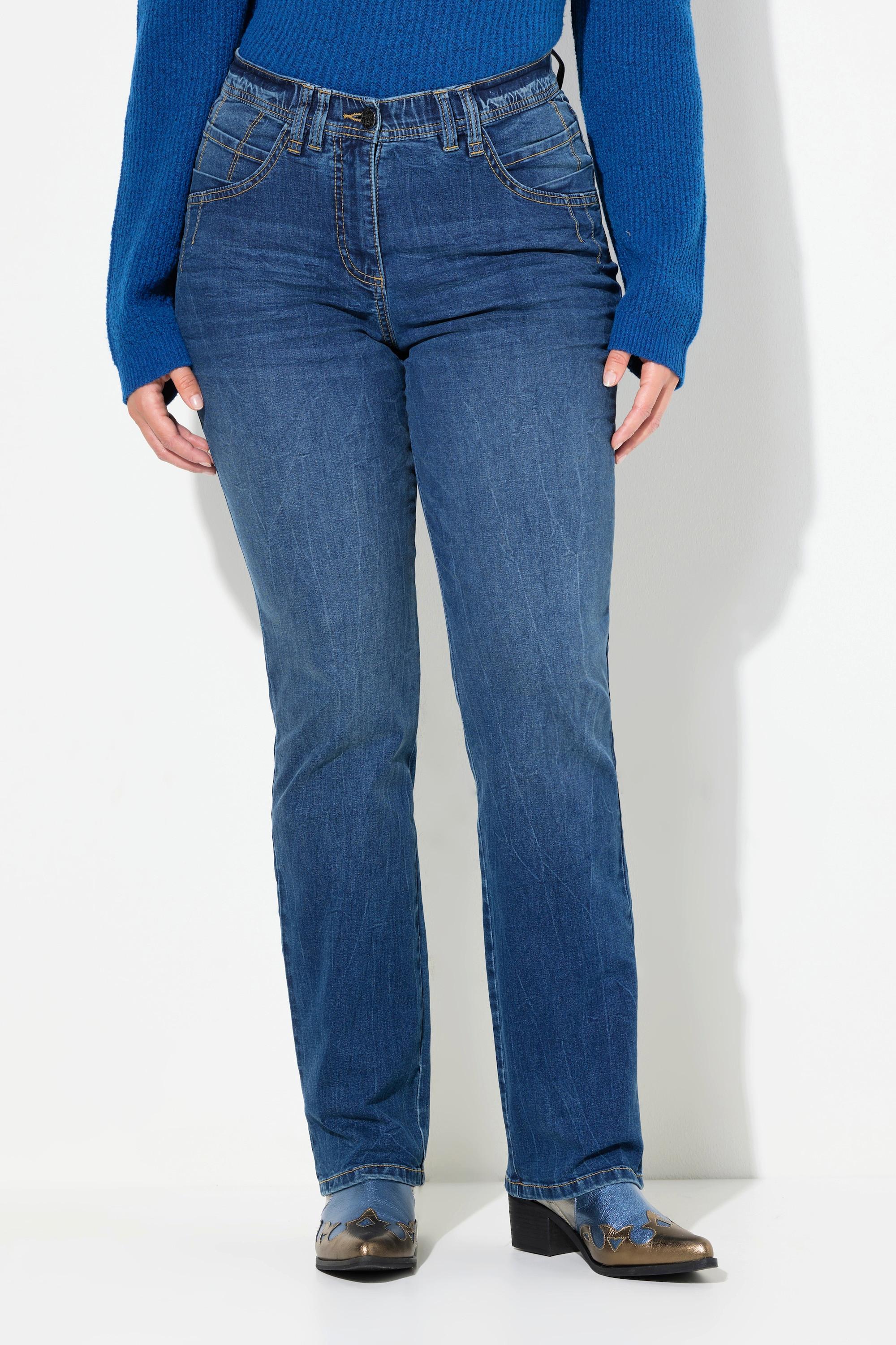 Ulla Popken  Jean Mandy, coupe 5 poches, jambe large 