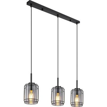 Lampe à suspension Kammi métal noir mat 3xE27