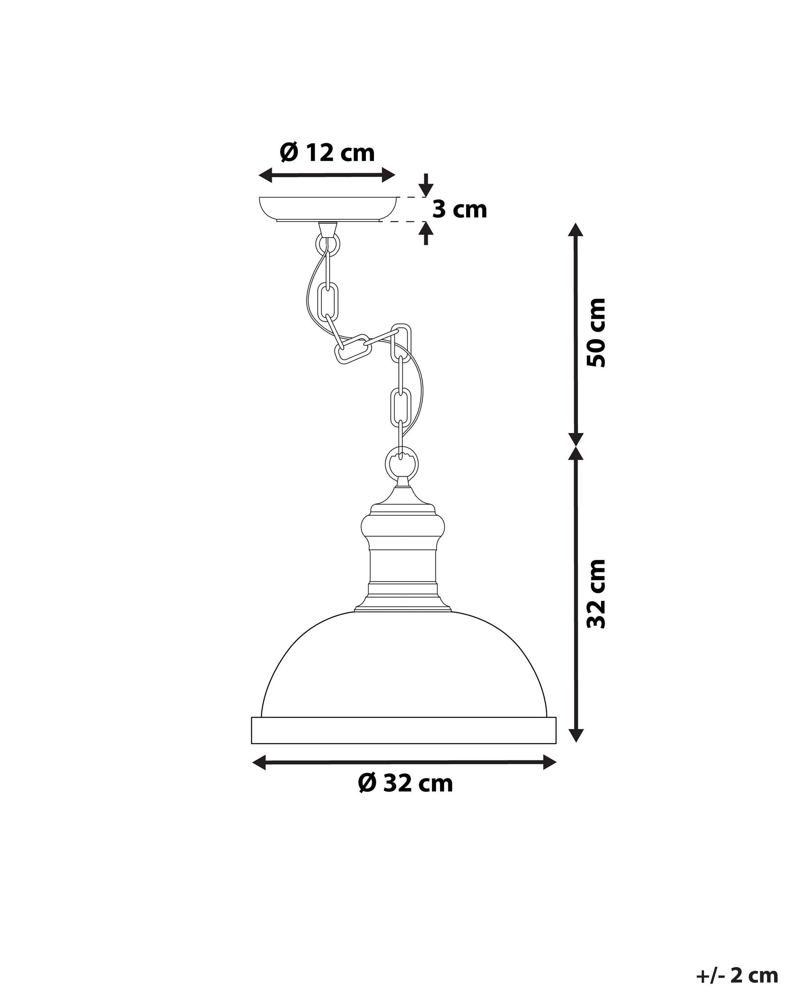 Beliani Lampe suspension en Métal Moderne DIDESSA  