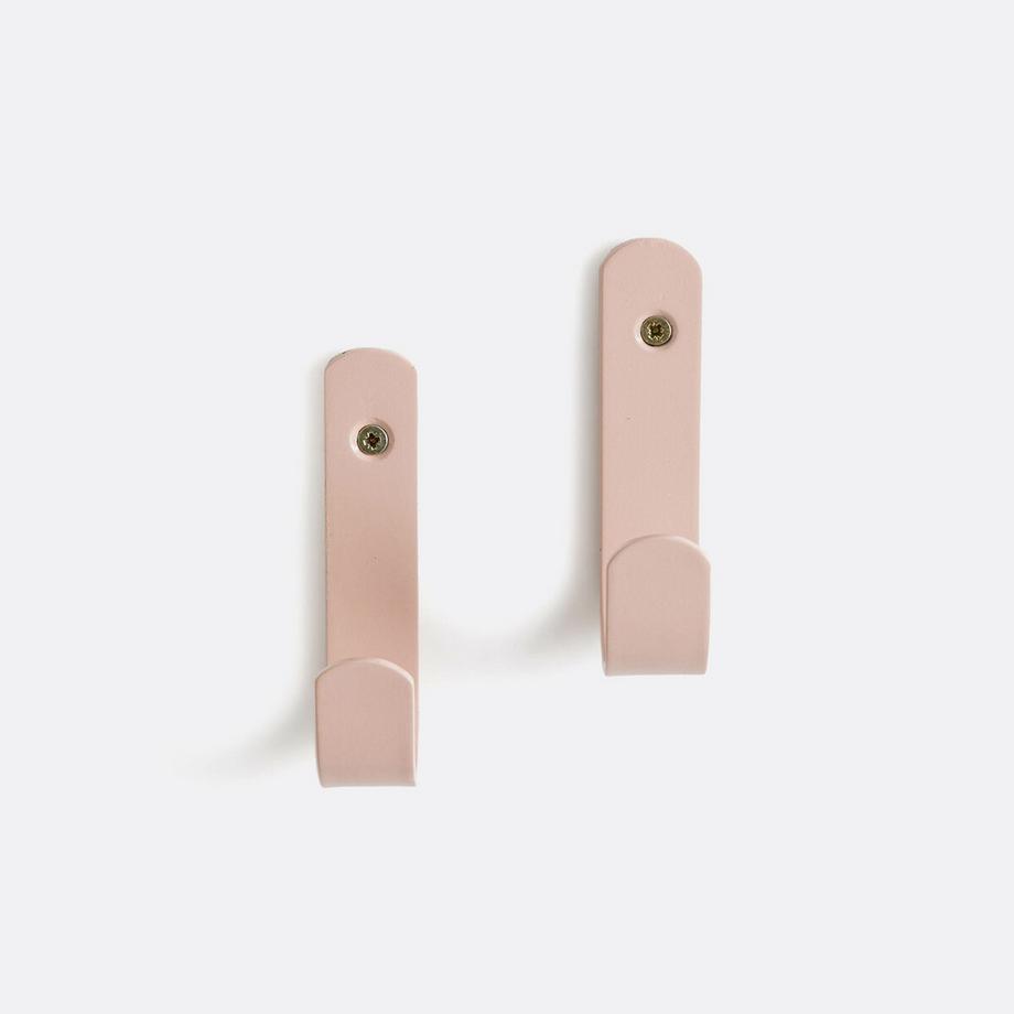 Lot de 2 patères en métal acier