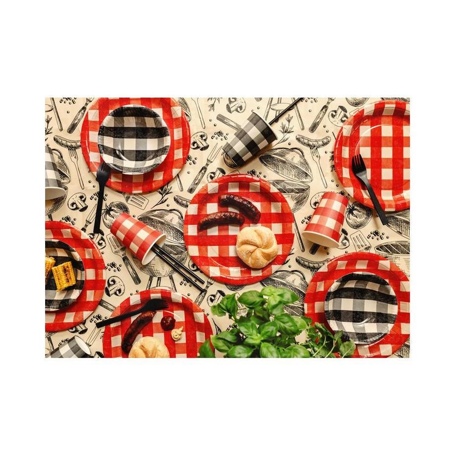 PartyDeco assiettes jetables barbecue  