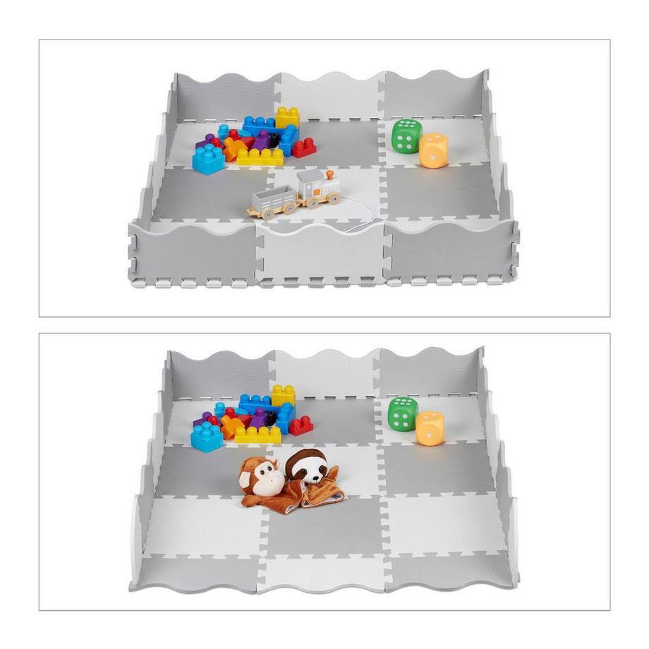 Northix  tapis puzzle avec 25 pièces et bordure 