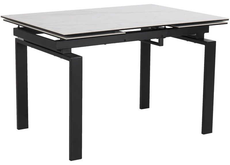 mutoni Table extensible Cameron verre céramique blanc 120-200x85  