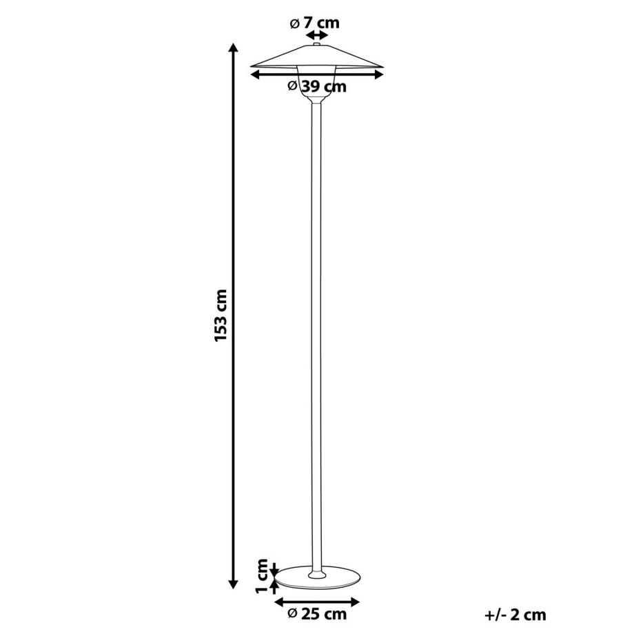 Beliani Stehlampe aus Eichenholz  MOPPY  