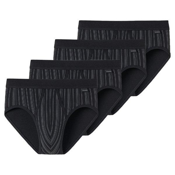 Image of 4er Pack Original Classics Feinripp - Sportslip Mit Eingriff Herren Schwarz L