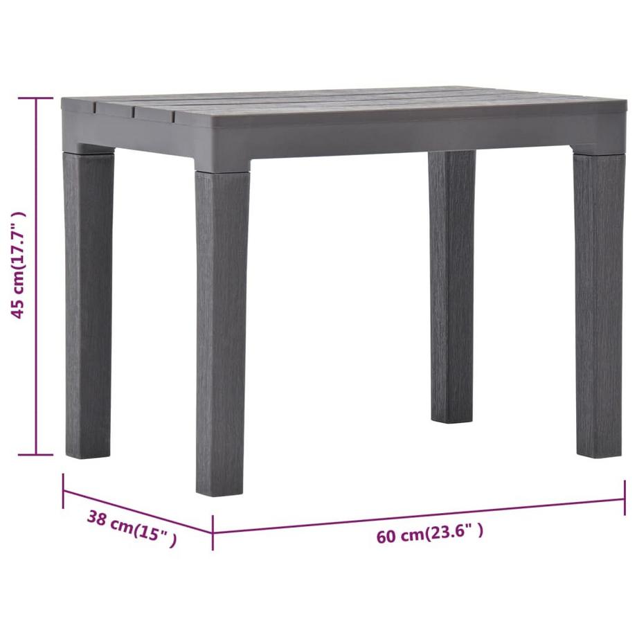 VidaXL set da giardino Plastica  