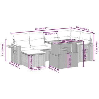 VidaXL Garten sofagarnitur poly-rattan  