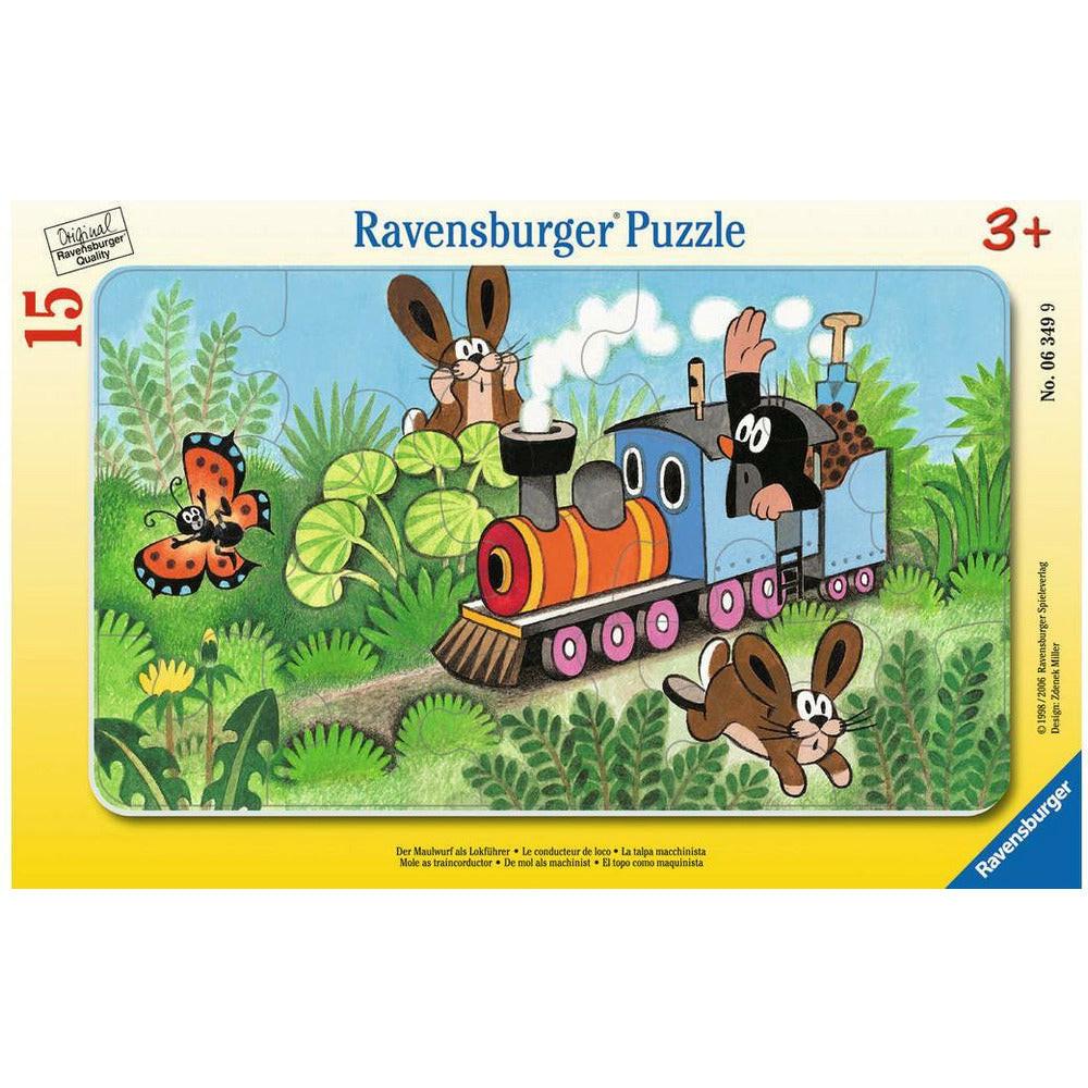 Ravensburger  Puzzle Der Maulwurf als Lokführer (15Teile) 