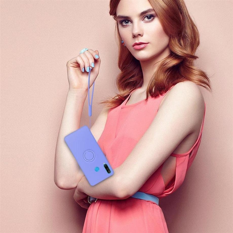 Cadorabo  Hülle für Huawei P30 LITE TPU Silikon mit Ring Liquid 