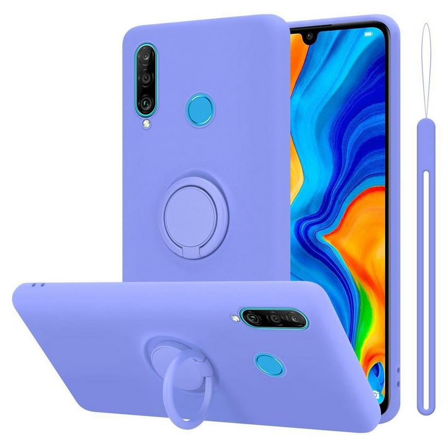 Cadorabo  Hülle für Huawei P30 LITE TPU Silikon mit Ring Liquid 