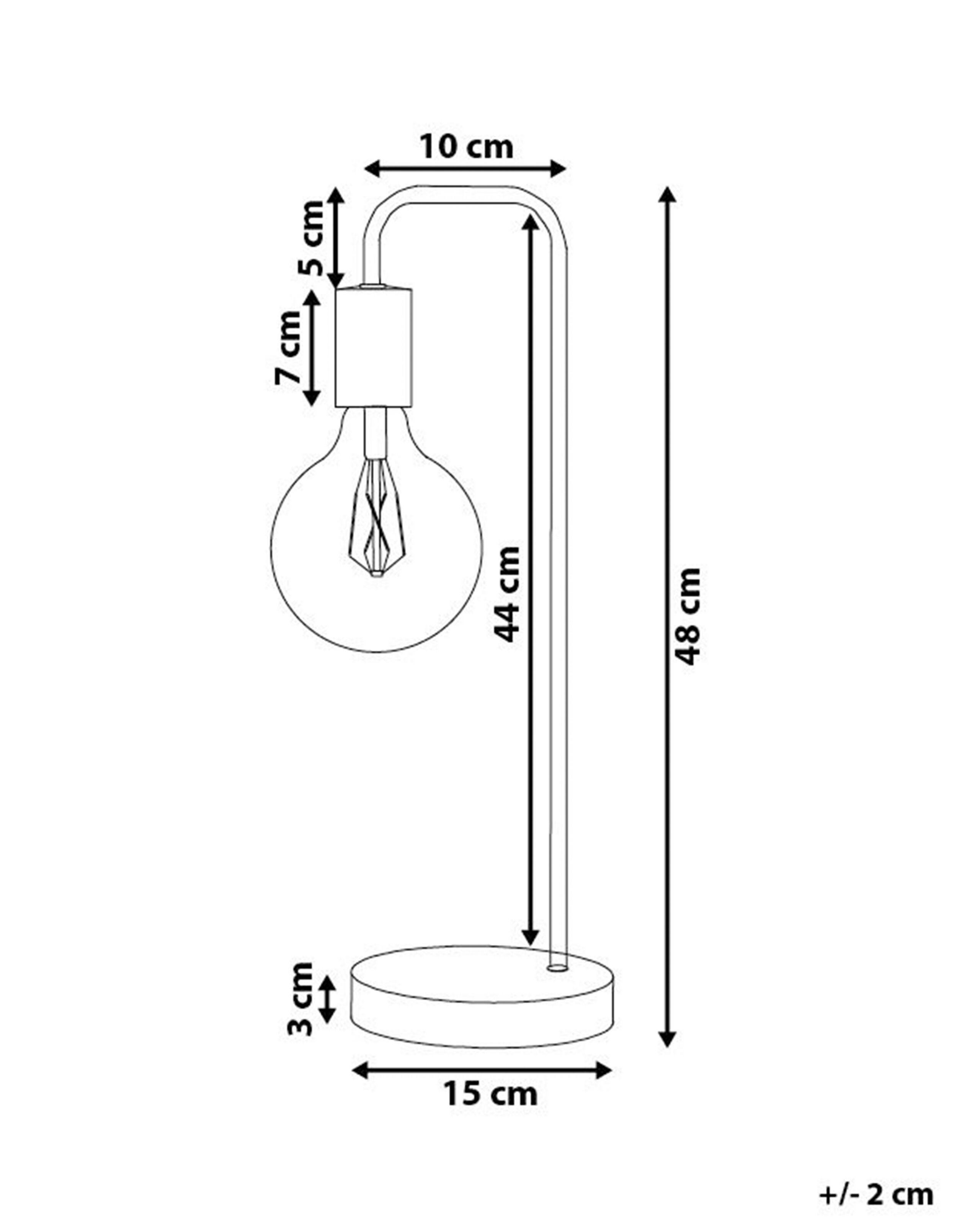 Beliani Lampe à poser en Métal Industriel SAVENA  