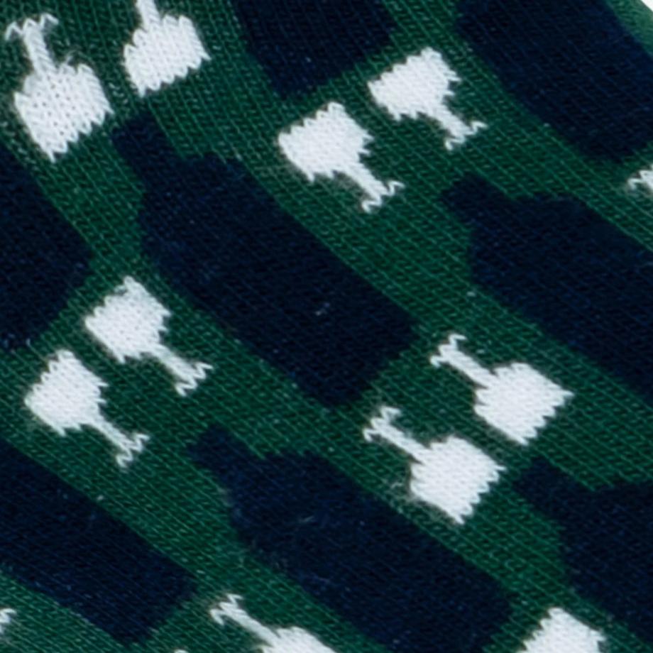 CABAIA Paul & Dylan Calze Motivo Bottiglia di Vino e Bicchieri  