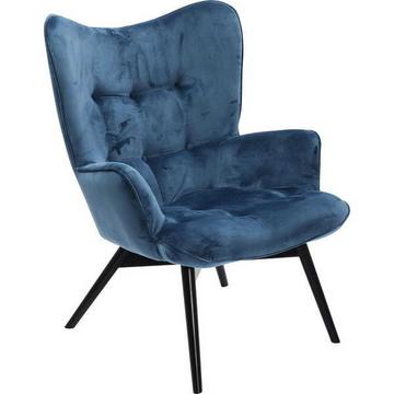 Fauteuil Vicky Velours Pétrole