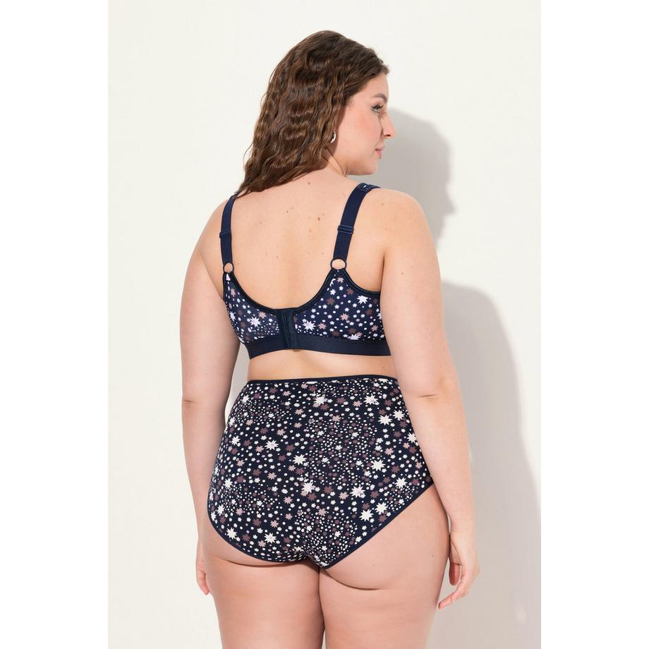 Ulla Popken Reggiseno Minimizer Stampa Stelle Senza Ferretto Coppa C-D  