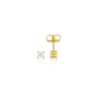 MUAU Schmuck  Solitär Ohrstecker 4-Griff-Fassung Gelbgold 750 Brillanten 0.34ct. 5mm 