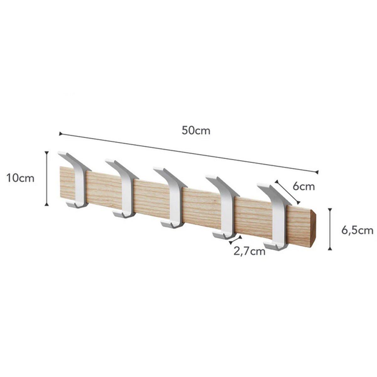 Yamazaki Wandgarderobe mit 5 Haken aus Esche  