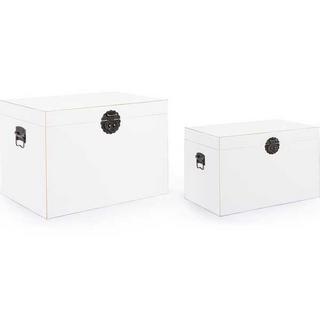 mutoni Valise Pechino blanche (lot de 2)  