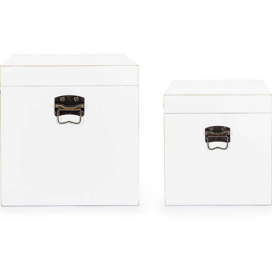 mutoni Valise Pechino blanche (set de 2)  