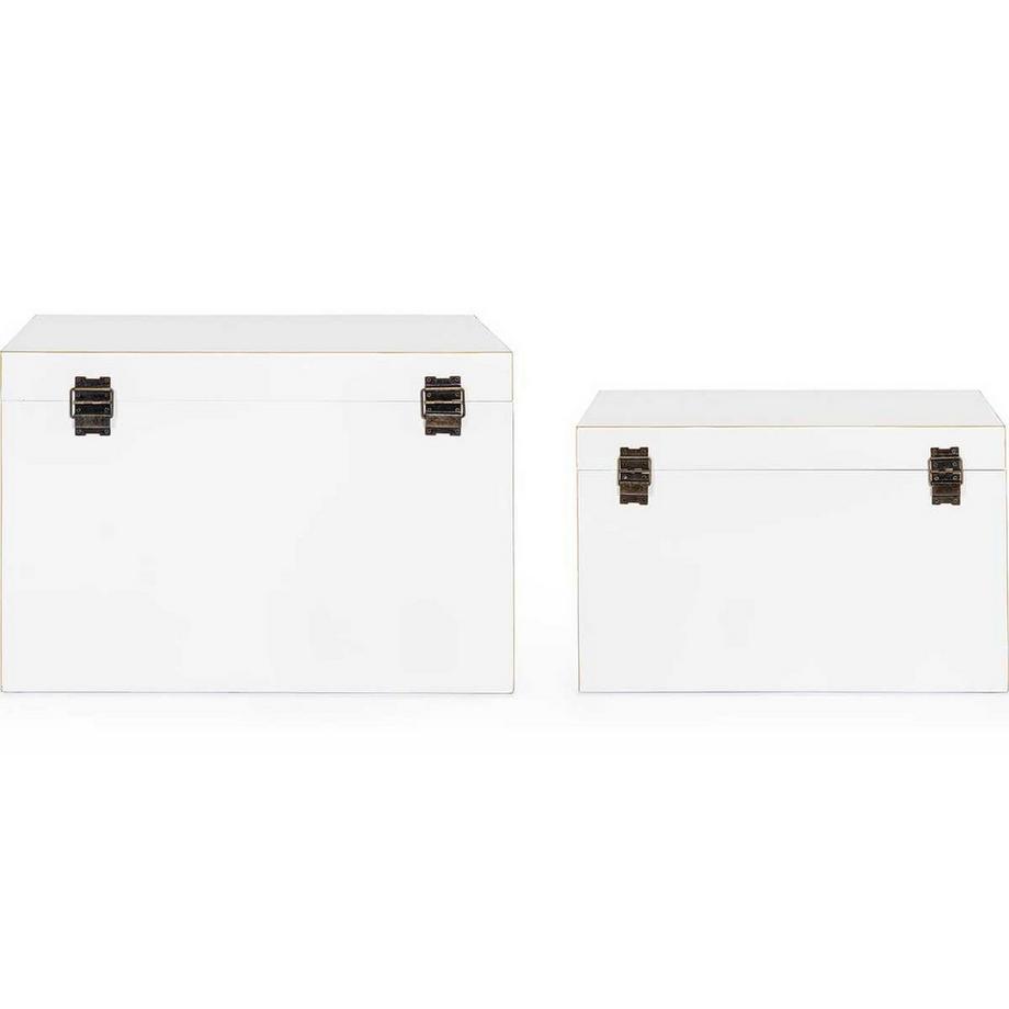 mutoni Valise Pechino blanche (set de 2)  