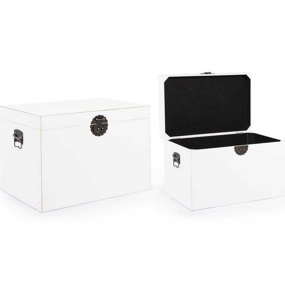 mutoni Valise Pechino blanche (set de 2)  