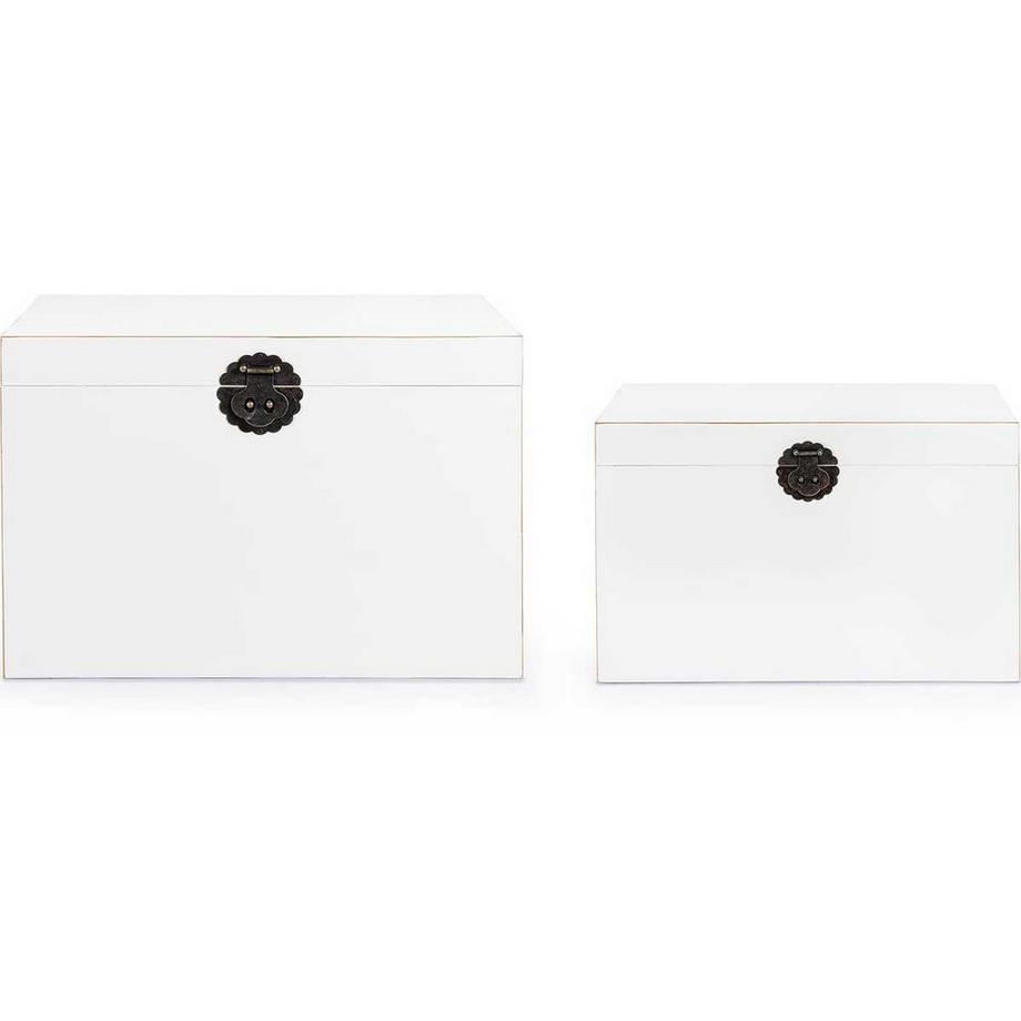 mutoni Valise Pechino blanche (set de 2)  