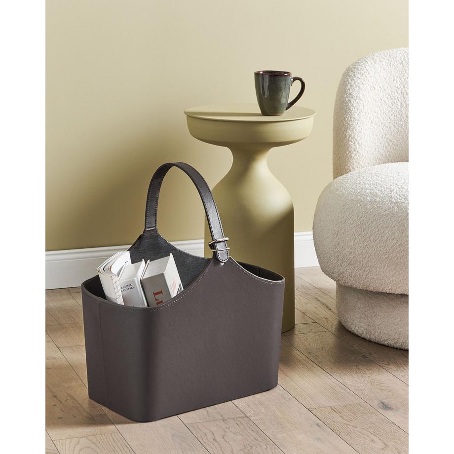 Beliani Korb, Büroaccessoires en Pelle sintetica Classico ELAM  