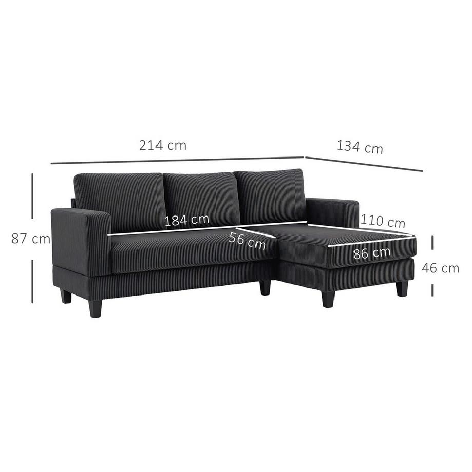 HOMCOM Ecksofa  