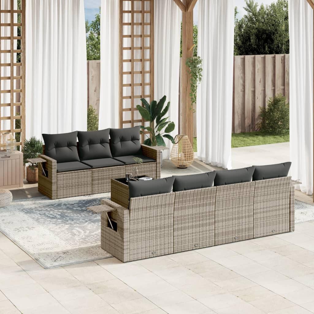 VidaXL set divano da giardino Polirattan  