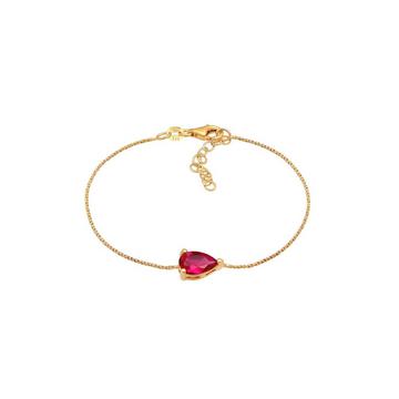 Bracelet Femmes Pendentif Goutte Avec Rubis Synthétique Rouge