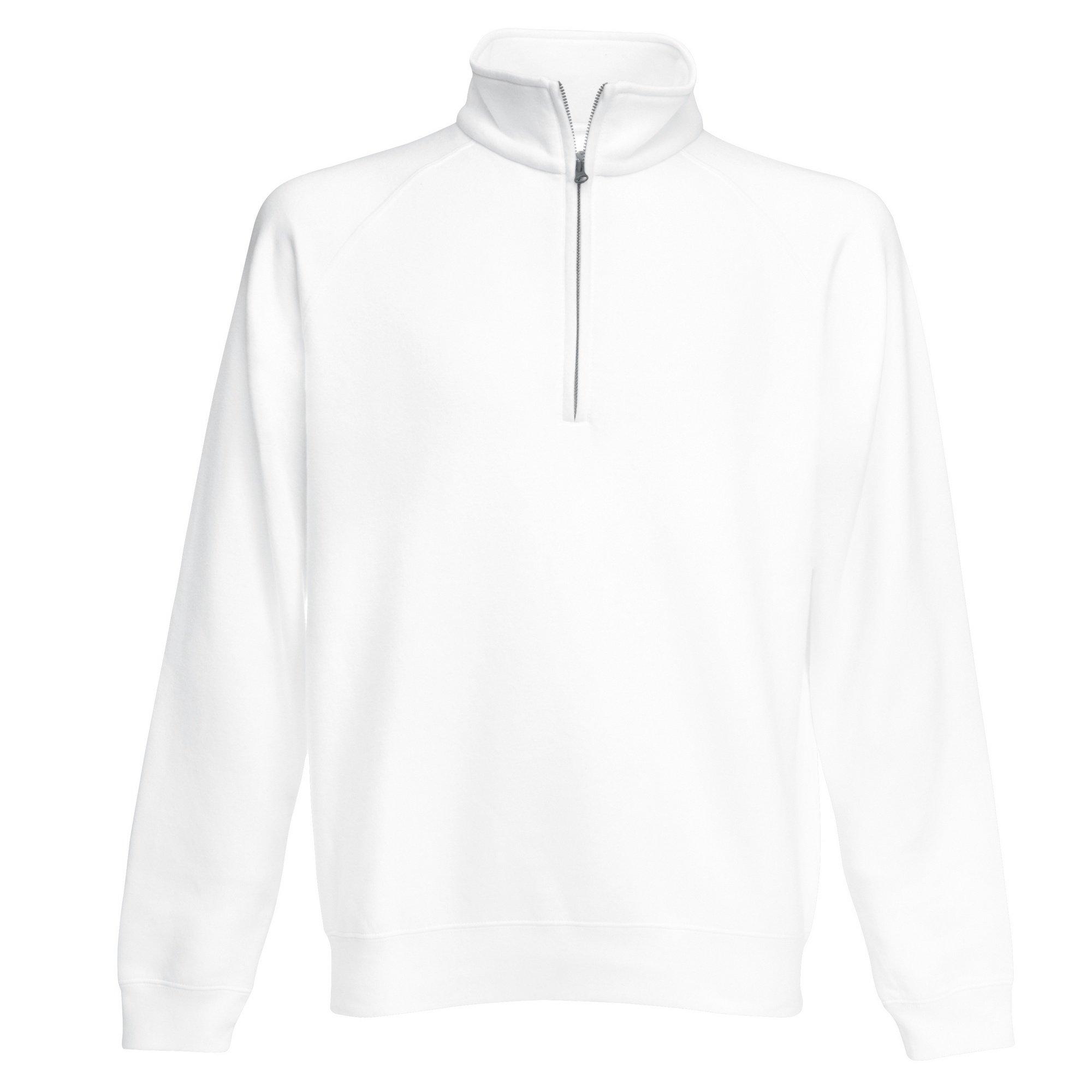 Image of Zip Neck Sweatshirt Herren Weiss L