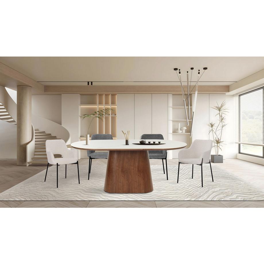 mutoni Poltrona Savona bianca (set di 2)  