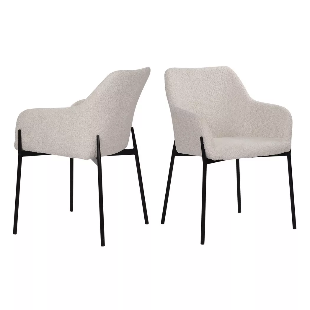 mutoni - Armlehnstuhl Savona weiss (2er-Set), One Size