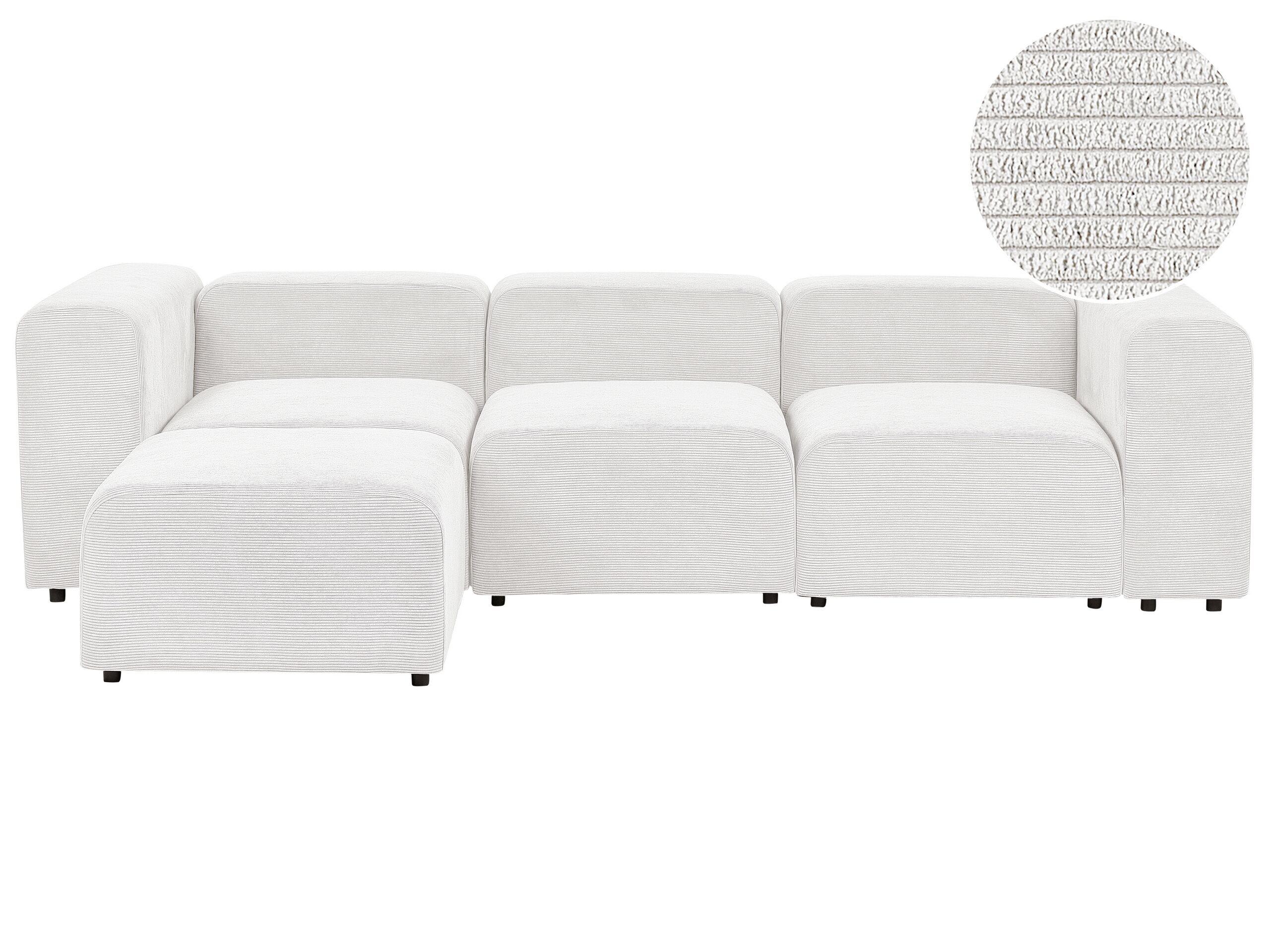 Image of 3-Sitzer Sofa mit Ottomane aus Cord Modern FALSTERBO 3-Sitzer Sofa mit Ottomane aus Cord Modern FALSTERBO