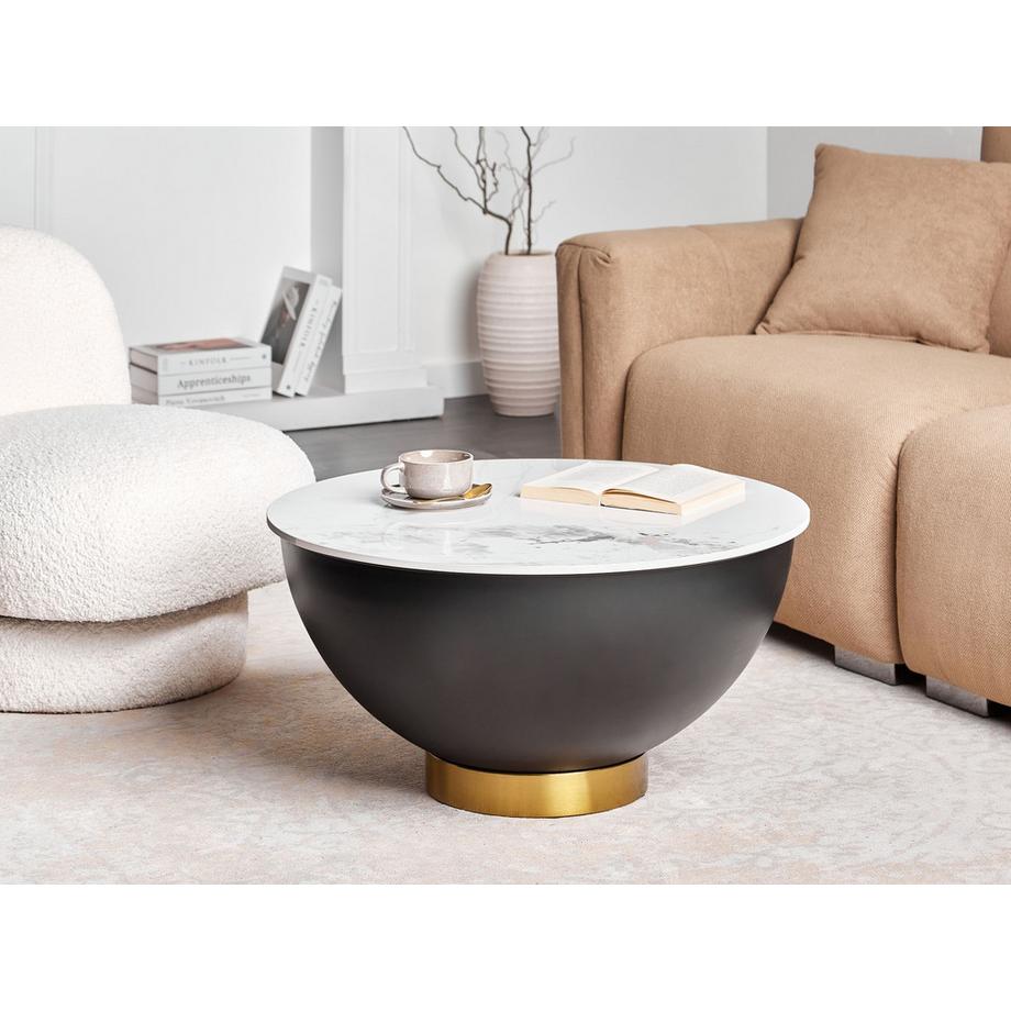 Beliani Table basse en Pierre frittée Moderne NADINE  