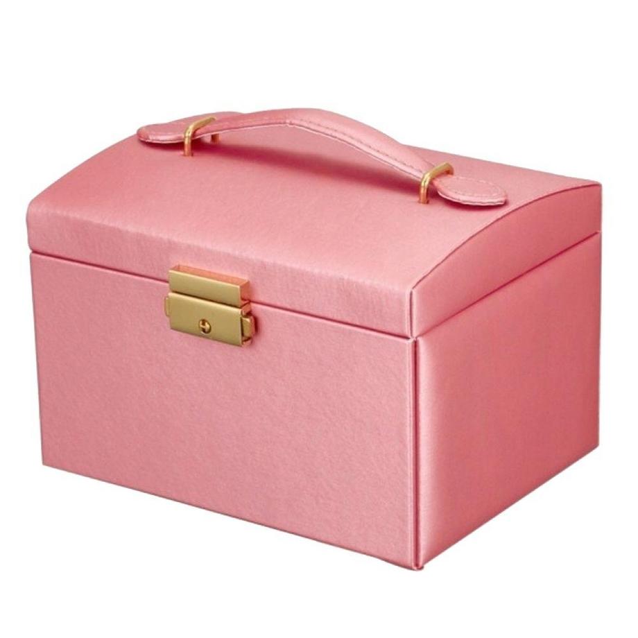 eStore  Schmuckkästchen mit Spiegel – Puderrosa 
