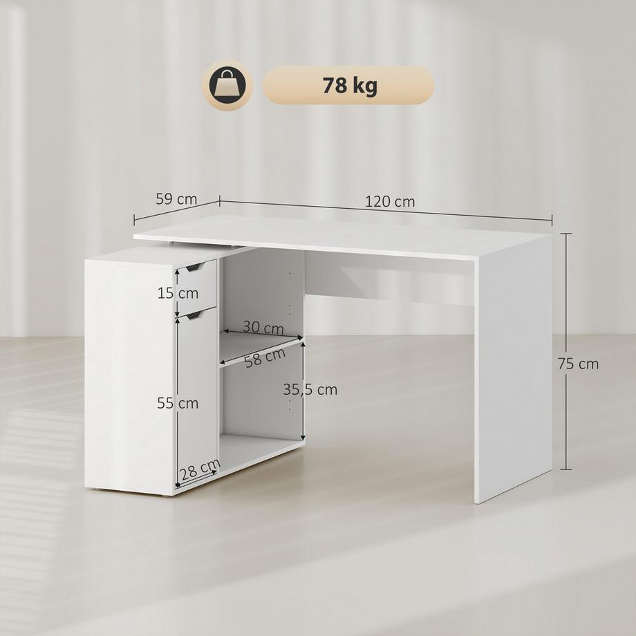 HOMCOM Bureau d'angle  